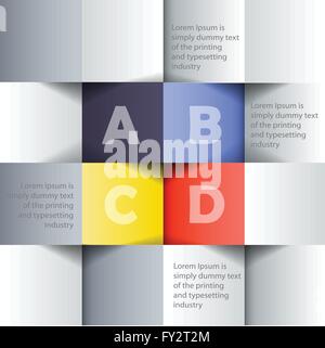 Elementi Inforgraphic - Trasparenti ombre , facile da posizionare su tutte le superfici Illustrazione Vettoriale