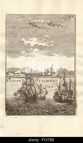 Il castello di ELMINA GHANA: St George della miniera di São Jorge da Mina di schiavi. MALLET 1683 Foto Stock