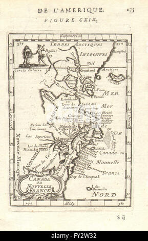 N AMERICA E COSTA:Canada Virginia.New Amsterdam(New York City).Mallet, 1683 Mappa Foto Stock