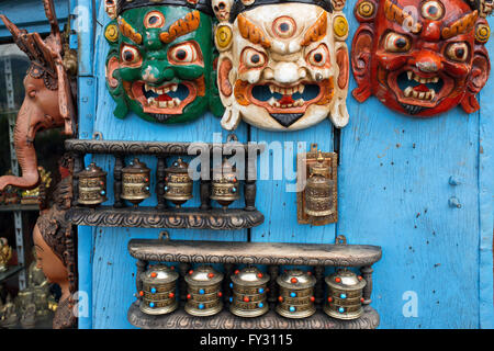 Bigiotteria in vendita, Monkey Temple, Swayambhunath, Kathmandu, Nepal Foto Stock