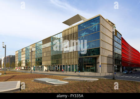 Edificio per uffici Nord1, Europa Central Bank BNP Paribas, Europa-Viertel trimestre, Francoforte Hesse, Germania Foto Stock