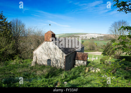 La chiesa a Coombes nel Adur vallata a nord di Shoreham Foto Stock