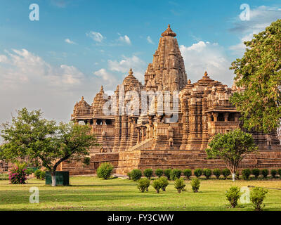 Famosi templi di Khajuraho Foto Stock