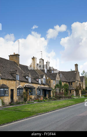 Cottages in Broadway, Cotswolds Worcestershire Inghilterra Foto Stock