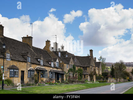 Cottages in Broadway, Cotswolds Worcestershire Inghilterra Foto Stock