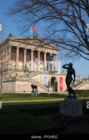 La vecchia galleria nazionale di Berlino Germania Foto Stock