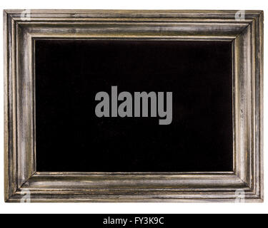 Rettangolare in legno con telaio nero in tessuto interno isolato su sfondo bianco Foto Stock
