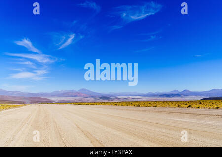 Vista panoramica del mondo sale più grandi appartamenti a Uyuni in Bolivia Foto Stock