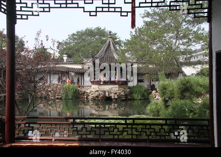 Il maestro delle reti giardino, Suzhou, provincia dello Jiangsu, Cina Foto Stock