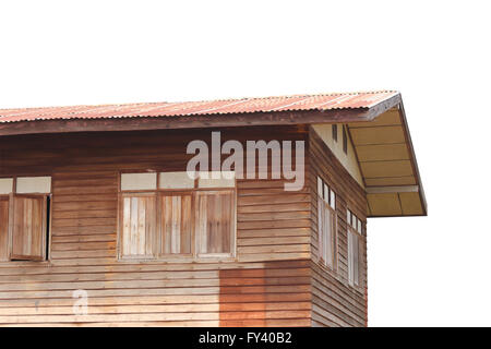 Vecchia casa in legno stile architettonico di Thailandia design,e sono tracciati di ritaglio. Foto Stock