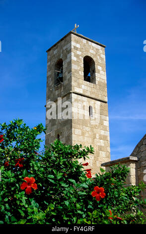 San Barnaba monastero vicino a Salamina, campanile, Cipro Nord, Europa Foto Stock