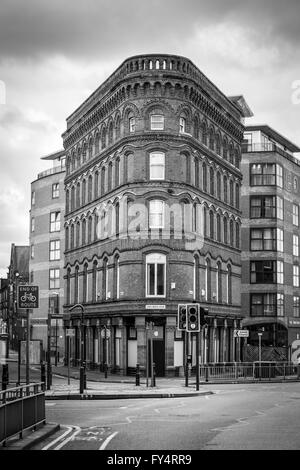 Bridge House Leeds la risposta che il Flat Iron Building. Leeds, West Yorkshire, Inghilterra, Regno Unito. Foto Stock