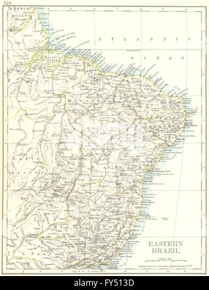 Est del Brasile. Bahia Minas Gerais Pernambuco Marabhao. JOHNSTON, 1906 Mappa Foto Stock