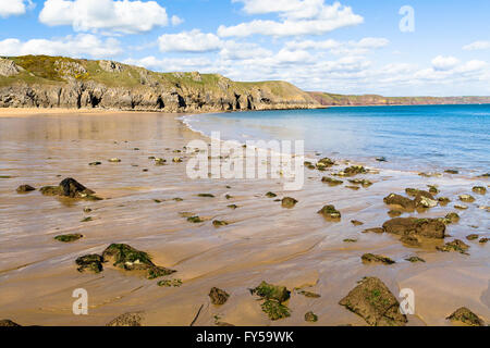 Barafundle Bay, Pembrokeshire, Wales, Regno Unito Foto Stock