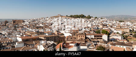 Vista panoramica, Città Bianca, Antequera, Andalusia, Spagna Foto Stock