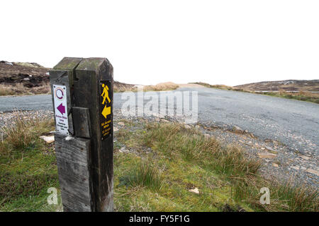 Segno a piedi su Arranmore, County Donegal. Foto Stock