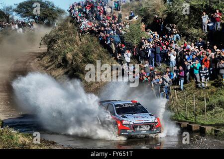 Argentina. 22 apr, 2016. WRC Motorsport WRC Rally d'Argentina. Dani Sordo (ESP) e Marc Marti(ESP)- Hyundai i20 WRC Credito: Azione Sport Plus/Alamy Live News Foto Stock