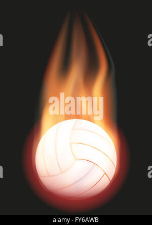 Volley ball con fiamma Foto Stock