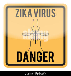 Zika Avviso virus segno quadrato Foto Stock