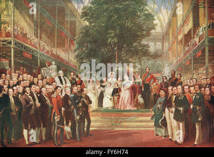 La regina Victoria aprendo la grande Esposizione del 1851 Foto Stock