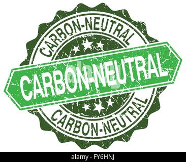 Carbonio-folle rotondo verde in stile retrò grunge guarnizione di tenuta Illustrazione Vettoriale