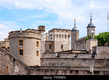 La Torre di Londra, il castello medievale e il carcere Foto Stock