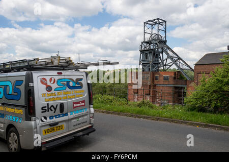 Barnsley principali Collier pit testa più ingranaggio di avvolgimento South Yorkshire Regno Unito Foto Stock