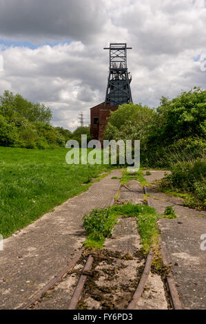 Barnsley principali Collier pit testa più ingranaggio di avvolgimento South Yorkshire Regno Unito Foto Stock