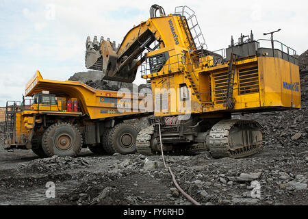 FQML escavatore minerario e Cala Grande carrello, Zambia Foto Stock