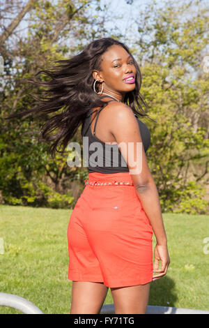 Afro Carribean donna Foto Stock
