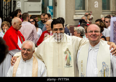 La chiesa italiana 2014 processione per la Vergine Maria in clerkenweel(London). Foto Stock