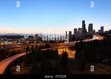 Seattle paesaggio urbano di polvere, Washington Foto Stock