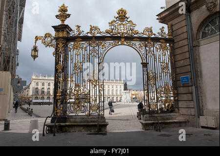 Cancello per Place Stanislas di Nancy, Lorena, Francia Foto Stock