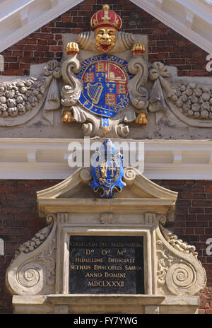 Primo piano dettaglio matrone College Salisbury Wiltshire Foto Stock