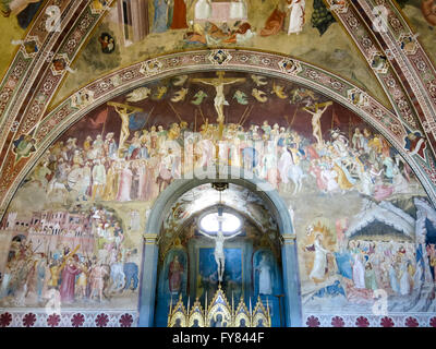 Gli affreschi di Bonaiuto in spagnolo Cappella della Basilica di Santa Maria Novella a Firenze, Italia Foto Stock