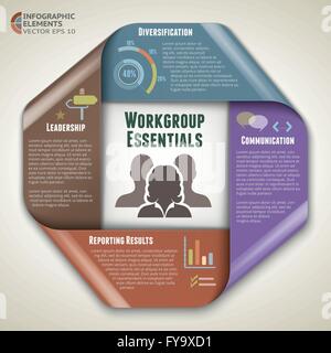 Infografico Business nastri illustrazione dello sfondo Illustrazione Vettoriale