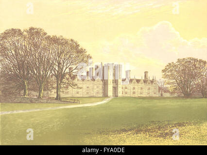 KNOLE, Sevenoaks (Lord Sackville), antica stampa 1894 Foto Stock