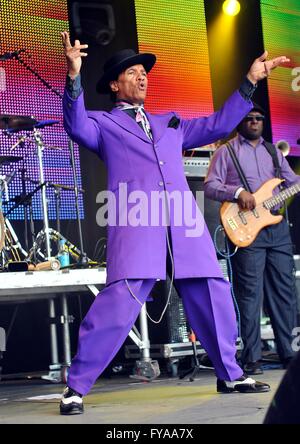 Kid creole e la cocounts al Vintage at Goodwood Festival Foto Stock