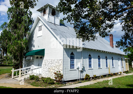 Florida,Sud,FL,St Saint Cloud,Friendship Missionary Baptist Church,country,building,white,visitors Travel tour turistico punto di riferimento la Foto Stock