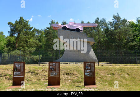 Denkmal, Schneefraese, Gedenkstaette, Drewitz-Dreilinden, Kleinmachnow, Brandeburgo / pour Fraise à neige Foto Stock