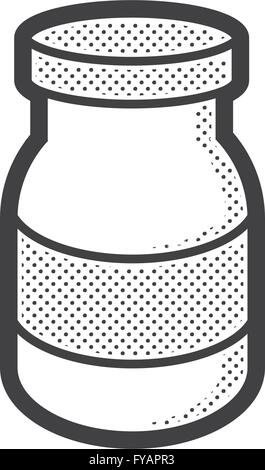 Il farmacista medica, medicina icona bottiglie Illustrazione Vettoriale