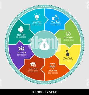 Infographics Modello di progetto Illustrazione Vettoriale