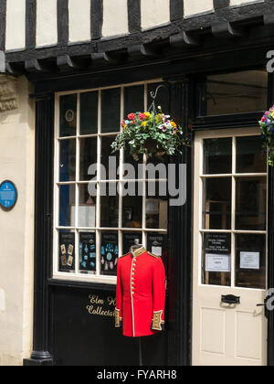 Antiquariato e collezionismo Shop in Elm Hill, Norwich, Norfolk, Inghilterra Foto Stock