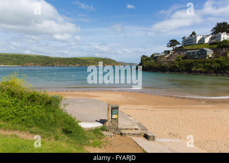 Sud sands beach Salcombe Devon Regno Unito una delle più belle spiagge dell'estuario in estate Foto Stock