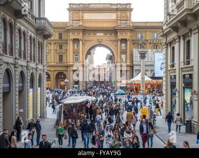 Firenze Piazza della Repubblica o Piazza della Repubblica Foto Stock