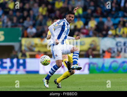 Villareal, Spagna. 24 Aprile, 2016. Carlos Vela della Real Sociedad durante la Liga corrispondono a Estadio El Madrigal, Villarreal. Credito: MARIA JOSE SEGOVIA CARMONA/Alamy Live News Foto Stock