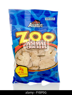 Winneconne, WI - 19 Feb 2016: Borsa di Austin zoo cracker di animale Foto Stock