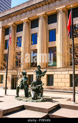 La guerra del Vietnam Memorial in materia legislativa Plaza a Nashville, nel Tennessee Foto Stock