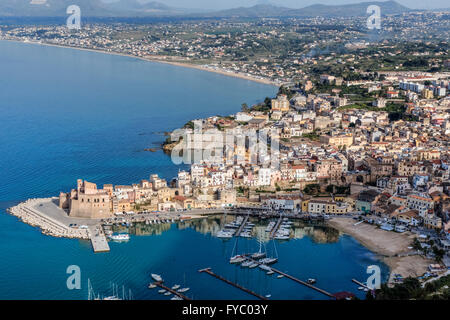 Castellammare del Golfo e Trapani, Sicilia, Italia Foto Stock