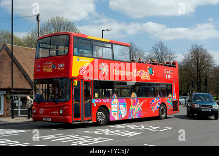 Open top bus tour, Stratford-upon-Avon, Regno Unito Foto Stock